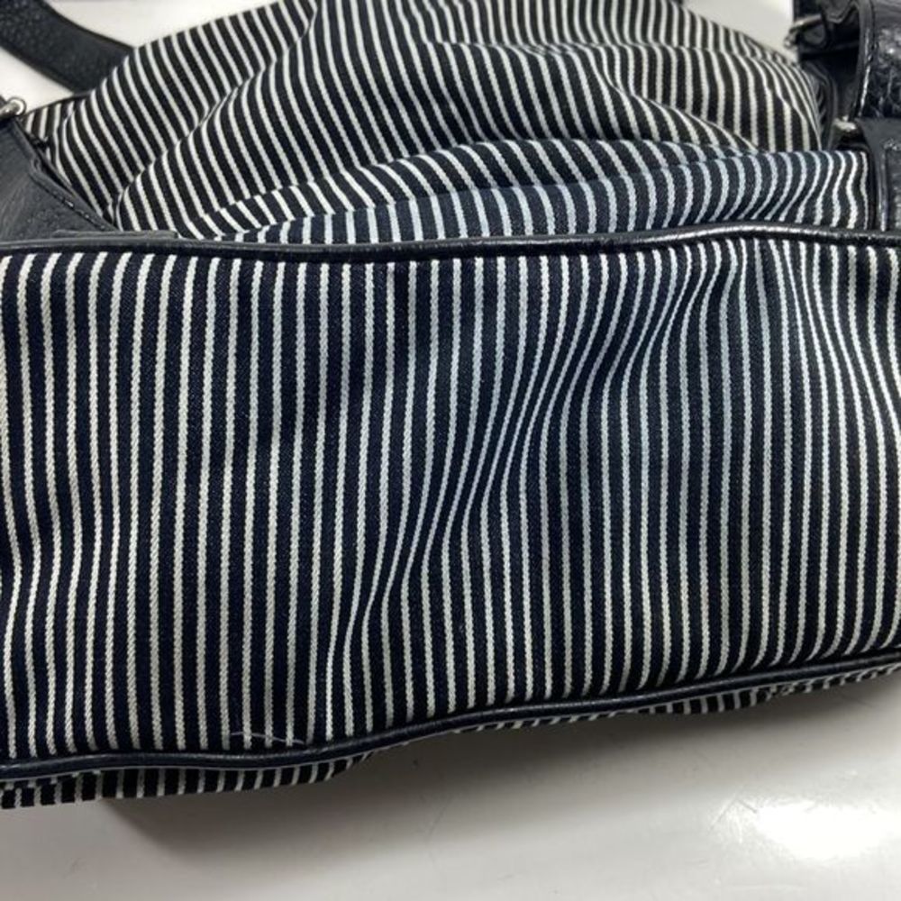 Vans womens hobo backpack Black and white fabric with black leather trim - Picture 6 of 16